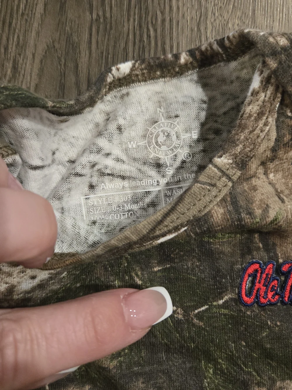 Camo Baby Onesie with Red 